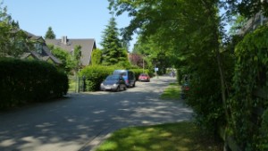 Die Straße der Immobilie in Wellingsbüttel